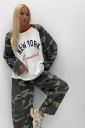 maglia over con maniche camouflage red army